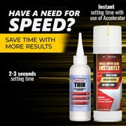 Starbond 4 oz. Super Fast Thin CA Glue with 6 oz. Accelerator - Super Glue Kit for Woodturning, Pen Turning, Hobby, CA Finish, Inlay, Woodworking
