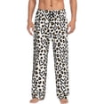 thumbnail image 1 of Fotbe Heart Leopard Pantalones de Pijama para Hombre, Pantalones de Dormir, Pantalones de Casa con Cintura Ajustable y Bolsillos-Small, 1 of 6