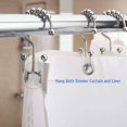 thumbnail image 3 of Set of 12 Shower Curtain Hooks, Shower Curtain Rings, Double Glides, Shower Hooks, Rings for Bathroom, 3 of 5