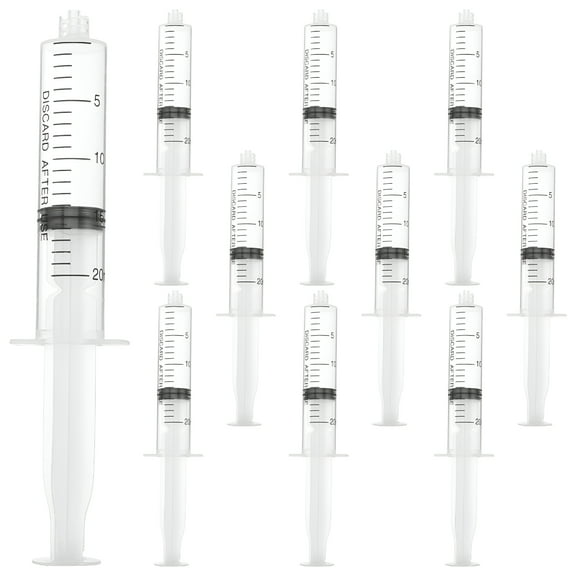 XIRQI 10pcs Syringe without Needle Disposable Injector Liquid Syringe for Veterinary Labs