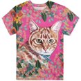 thumbnail image 1 of T-Shirt Respirant à Manches Courtes Tee Top Graphique Col Rond pour 3-16 Ans, 1 of 3