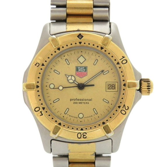 Pre-Owned TAG Heuer 964.013F Stainless Steel Gold Quartz Watch 1044TAG HEUER (Fair)