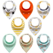 Baby Bandana Drool Bibs for Newborn Baby, Boys, Girls, Baby Unisex 100% Cotton Bibs Soft and Absorbent