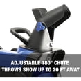 thumbnail image 2 of Sun Joe 24V-X2-SB15 Cordless Snow Blower 750-Watt Brushless Motor with 2 x 4.0-Ah Batteries Bundle with Snow Joe Compact 4-in-1 Telescoping Snow Broom and 2 YR CPS Enhanced Protection Pack, 2 of 11