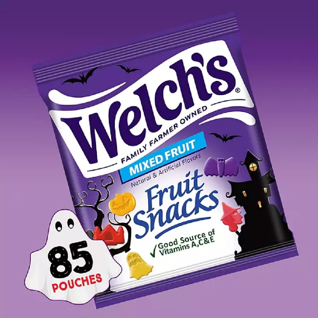 Fruit Snacks Welch's Gummy flavor, 72 ounce individually packaged assorted healthy snacks, Halloween snacks Fruit Snacks Welch's gummy flavor
