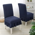thumbnail image 6 of GalaGarb Universal Elastic Chair Cover with Decorative Pleated Skirt, Ecological Dye Stain Resistant Dining Chair Protective Cover 1/2/4/45 Pieces Optional, 6 of 7
