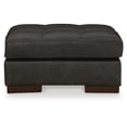 thumbnail image 3 of Signature Design by Ashley Contemporary Luigi Leather Ottoman, Black, 3 of 5