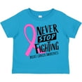 thumbnail image 3 of Inktastic Never Stop Fighting Breast Cancer Awareness Boys or Girls Toddler T-Shirt, 3 of 5