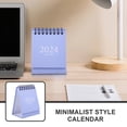 thumbnail image 3 of Mini calendario de escritorio de 2024 años, minicalendario decorativo en espiral, calendario de mesa, 2 uds., 3 of 5