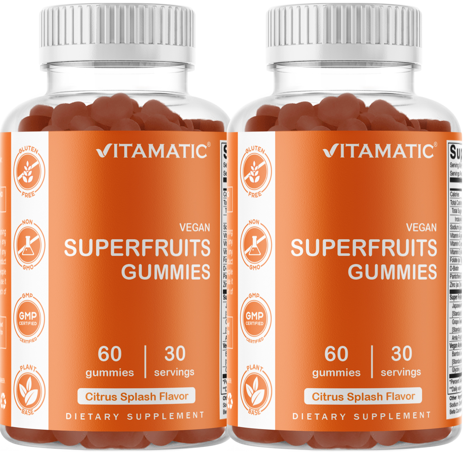 2 Pack Vitamatic Superfruits Gummies Plant Base Collagen Booster