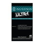 Nugenix Ultra Total and Free Testosterone Booster for Men, Dietary Supplement, 45 Count