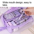 thumbnail image 6 of Preplabs Pen Bag Multi-Layer Pencil Pouch - Transparent Visual Cloth Organizer for Office Supplies, Multi-Purpose Stationery Case, 6 of 9