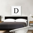 thumbnail image 2 of ARTCANVAS Modern Black and White Gray Serif Alphabet Letter D Canvas Art Print - Size: 26" x 26" (1.50" Deep), 2 of 9