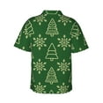 thumbnail image 3 of Uemuo Christmas (2) Printed Regular Fit Short Sleeve Casual Hawaiian Shirt for Men,Aloha shirt,Tropical shirt,Floral print shirt,Vacation Beach shirt-XX-Large, 3 of 9