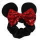 thumbnail image 2 of Niñas mini orejas de ratón lentejuelas lazo para el cabello mujeres terciopelo dibujos animados Scrunchies oso de fresa Juguete, 2 of 6