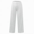 thumbnail image 5 of kpoplk Girls' Wide Leg Pants with Pockets Kids High Waist Casual Sweatpants Loose Comfy Lounge Joggers 5-14 Years(White,8-9Y), 5 of 5