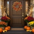 thumbnail image 5 of LmnLft Thanksgiving Artificial Pumpkin Maple Leaf Decoration, Festive Autumn Wall Hanging for Home, Door, or Halloween Party, 5 of 6