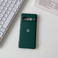thumbnail image 1 of For Google Pixel 8 8Pro 8a 7 7Pro 7a Case Silky Silicone Soft-Touch Back Cover For Pixel 6 6Pro 6a Shockproof Protective Coque Dark Green Pixel 7a, 1 of 6