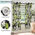 thumbnail image 3 of Yayeee Window Curtains Light Filtering 63"x52" Grommet Panel Pair Home Living Room Decor, Green Flower Pattern, 3 of 7