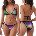 thumbnail image 3 of Fotbe Northern Lights Traje de Baño para Mujer de Dos Piezas – Bikini Sexy de Tirantes Tipo Halter con Diseño Triangular, 3 of 6