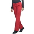 thumbnail image 3 of Workwear Revolution Women Medical Scrubs Pant Mid Rise Straight Leg Pull-on WW110, L, Hot Tomato, 3 of 6