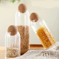 thumbnail image 3 of Cork Stopper Transparent Glass Sealed jar High Borosilicate Glass can Kitchen Food Tea Candy Coffee Beans spices Storage Tank, 3 of 9