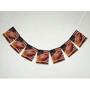 YKCG American Football Fire Ball USA Flag Banner Bunting Garland Flag Sign for Home Family Party Decoration