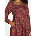 thumbnail image 3 of Time and Tru Women's Square Neck Mini Dress, 3 of 4