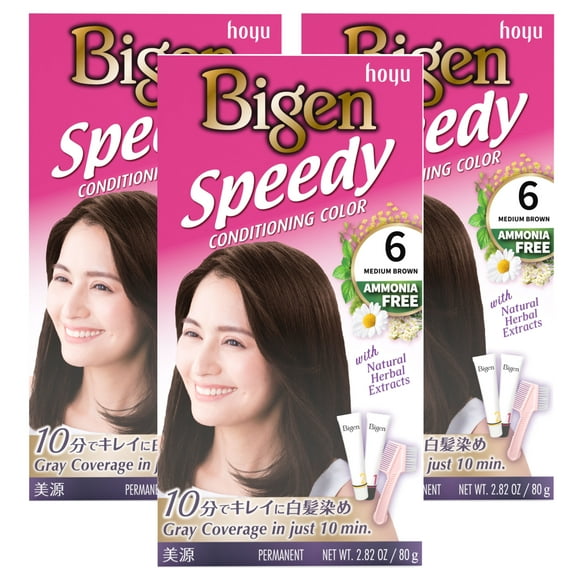 Bigen Speedy Conditioning Color Kit: 6 Medium Brown - 3 Pack