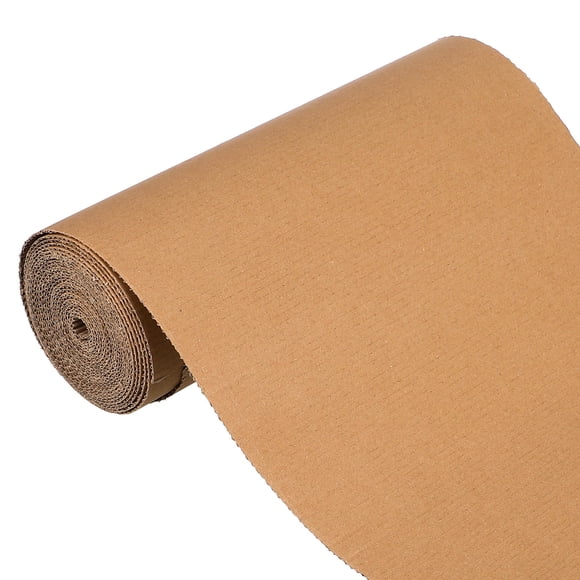 FUTUREORYY 1Pack Beige Corrugated Cardboard Roll for Packing and Shipping 12x197 Inches