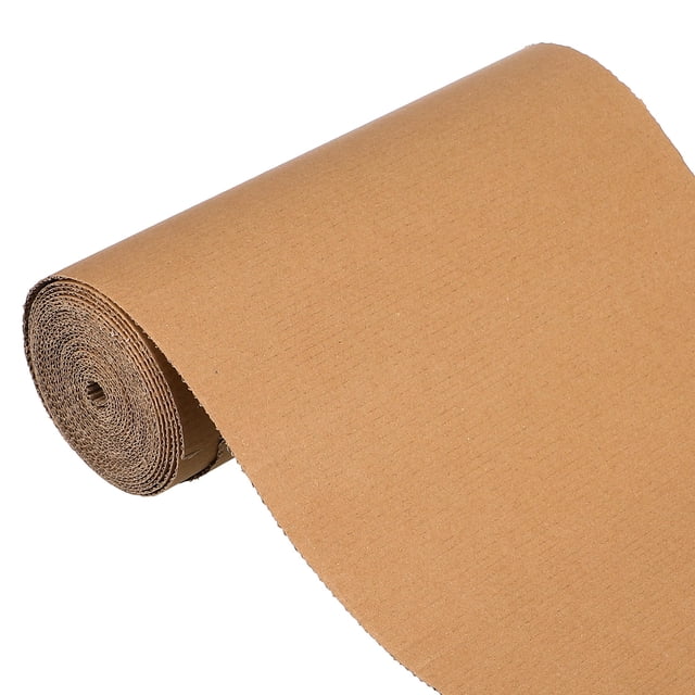CHICHUMID 1Pack Corrugated Cardboard Roll for Packing Supplies Beige Color Cushioning and Support 12x197 Inches