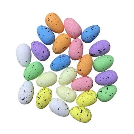 

50pcs Quail Eggs Colorful Easter Artifical Bird Eggs DIY Photo Prop (3cm Assorted Color)