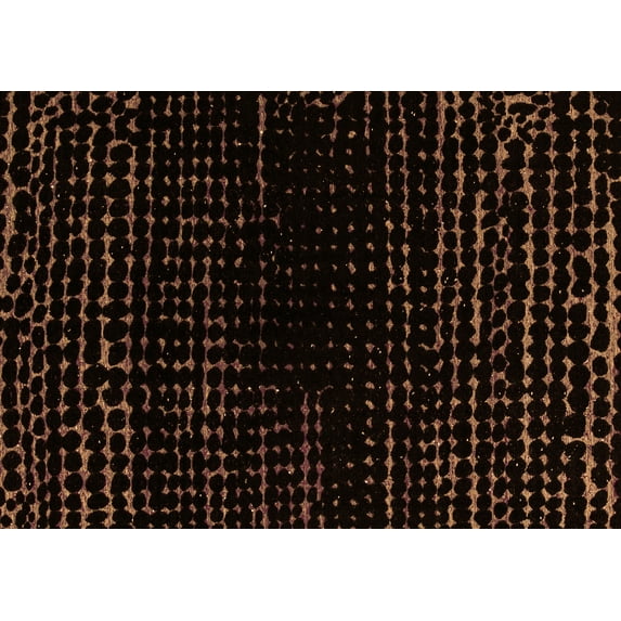 Ahgly Company Indoor Rectangle Abstract Orange Modern Area Rugs, 5' x 8'