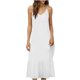 thumbnail image 1 of Vestido Largo de Hombro sin Mangas Cómodo sin Mangas Vestido Sólido de Cuello Redondo para Verano Y Primavera Vestido Casual Pantalones para Mujeres, 1 of 8