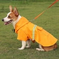 thumbnail image 3 of Poncho impermeable reflectante con capucha para perros grandes - Naranja L, 3 of 5