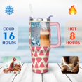 thumbnail image 4 of 40oz Cute Watermelon Pattern Stainless Steel Flip Straw Tumbler Spill Proof Travel Cup Double Wall Vacuum Insulated Coffee Mug with Top Handle, 4 of 6
