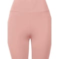 thumbnail image 4 of A2Y Women's Cotton Full Length Waistband High Waist Knit Leggings Mauve M, 4 of 5