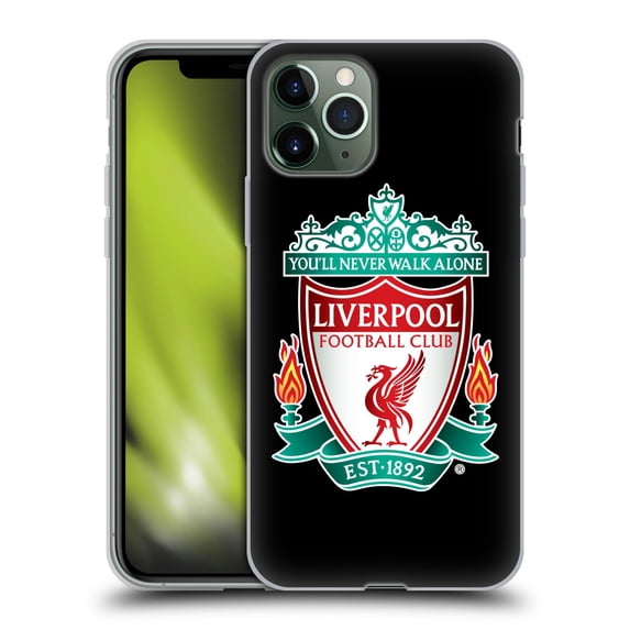 Head Case Designs Officially Licensed Liverpool Football Club Crest 1 Black 1 Soft Gel Case Compatible with Apple iPhone 11 Pro