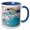 Blue/White, variant on 3drose, Travertine Rocks, Ancient Architecture, Pamukkale, Turkey-as37 Aka0380 - Ali Kabas, 11oz Mug