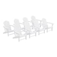 thumbnail image 6 of WestinTrends Highland Outdoor Patio HDPE Adirondack Chairs With Cup Holders (Set of 8), White, 6 of 11