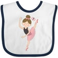 thumbnail image 3 of Inktastic Ballet Dancer for Little Girls Girls Baby Bib, 3 of 4