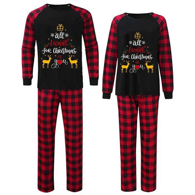 Pijama navideño a juego para pareja, ropa de dormir blanca, todo lo que quiero para Navidad
