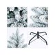 thumbnail image 2 of 6-foot snow-flocked artificial christmas tree: pre-lit hinged pine tree con 250 LED lights y metal stand - slim design para home, oficina, o party decor, 2 of 10