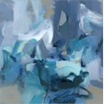 thumbnail image 2 of Art.com Abstract Blues II Stretched Canvas Print Wall Art by Christina Long, 24" x 24", 2 of 4