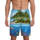 thumbnail image 1 of Balery Island And Coral Reef Pantalones cortos de pijama de punto de algodón para hombre con cinturilla y bolsillos-Medium, 1 of 6