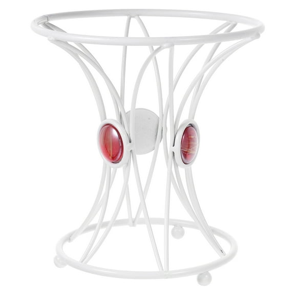 Hytrove White Iron Plant Stand with Stylish Design for Indoor and Outdoor Use, Perfect for Home and Garden Decoration