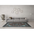 thumbnail image 3 of Ahgly Company Indoor Square Persian Light Blue Traditional Area Rugs, 6' Square, 3 of 4