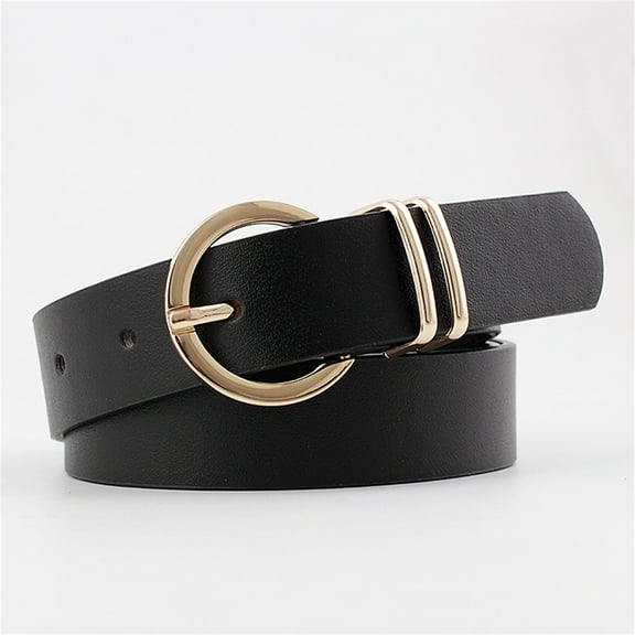 Hauaitttt Women Leather Belts for Jeans Dresses Fashion Gold Buckle Ladies Belt Belts H Mens Dress Style Leaver Belt Belt Nylon Belts Pant Belt Mens Belts Leather Dress Young Men Leather Belt Ribbon
