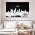thumbnail image 2 of Elephant Stock La Skyline Bw Wall Art - Horizontal Canvas Wall Art - Living Room Wall Decor - City Canvas - Black And White Decor - 51" x 34", 2 of 8
