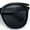 All Black, variant on Womens XL Oversized High Temple Horn Rim Plastic Sunglasses Black - Smoke